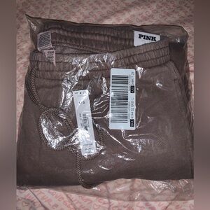 PINK Victoria's Secret’s Iced Coffee Colored Fleece Sweatpants